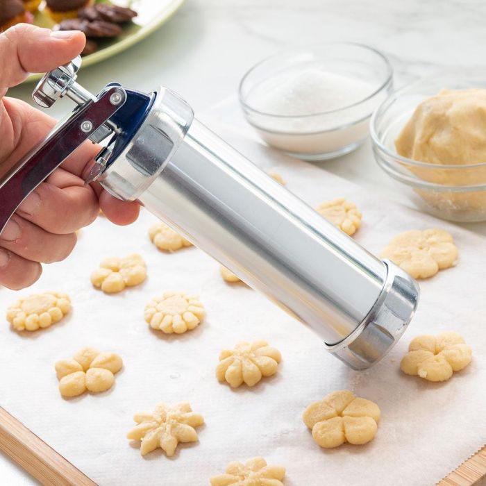 Máquina para Hacer Galletas y Manga Pastelera 2 en 1 Prekies InnovaGoods 4 Máquina para Hacer Galletas y Manga Pastelera 2 en 1 Prekies InnovaGoods 4