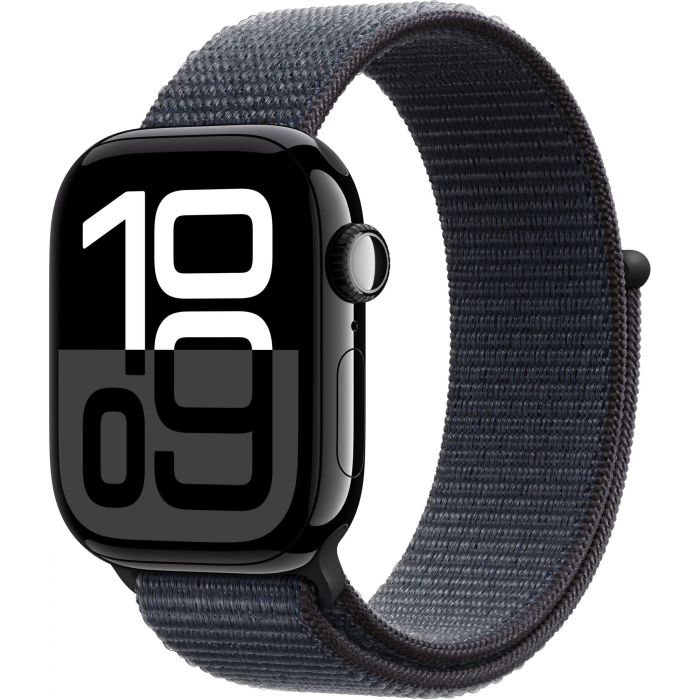 Apple Watch Series 10 GPS, 42 mm, Caja de Aluminio Negro Azabache, Correa Deportiva Ink