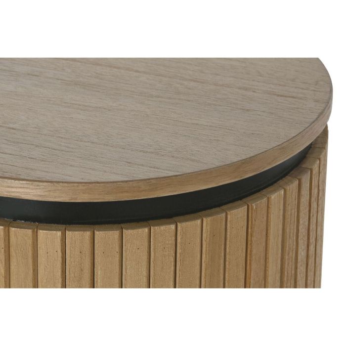 DKD Home Decor Buffet Balines 3 Puertas 1 Estantería Desmontable Mueble Madera Paulownia y Metal Natural Negro 170 cm Ancho x 40 cm Fondo x 80 cm Alto 8