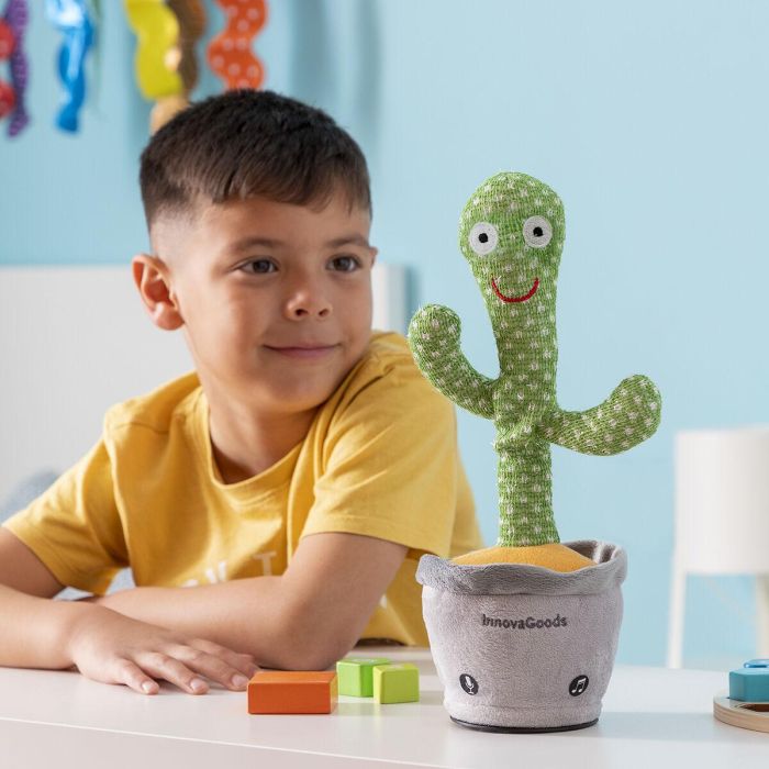 Cactus Bailarín y Parlanchín Recargable con Música y LED Multicolor Cacxi InnovaGoods 1 Cactus Bailarín y Parlanchín Recargable con Música y LED Multicolor Cacxi InnovaGoods 1