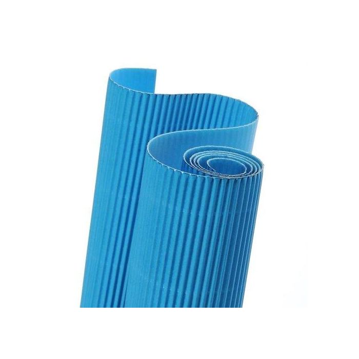 Carton Ondulado Canson 300G Rollo 0,5X0,7 M Azul Turquesa Paquete De 10