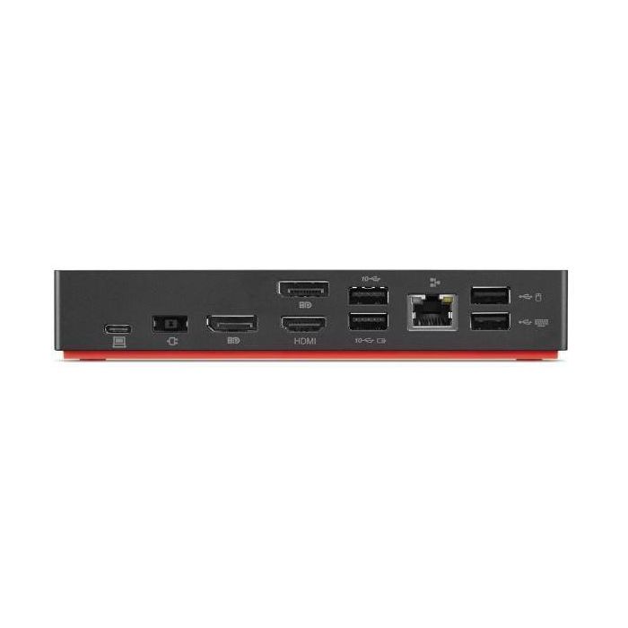 Lenovo ThinkPad USB-C Dock Gen 2 40AS, Base Doble Pantalla 4K, Carga Rápida para Portátil y Móvil, Conectividad USB Universal 1