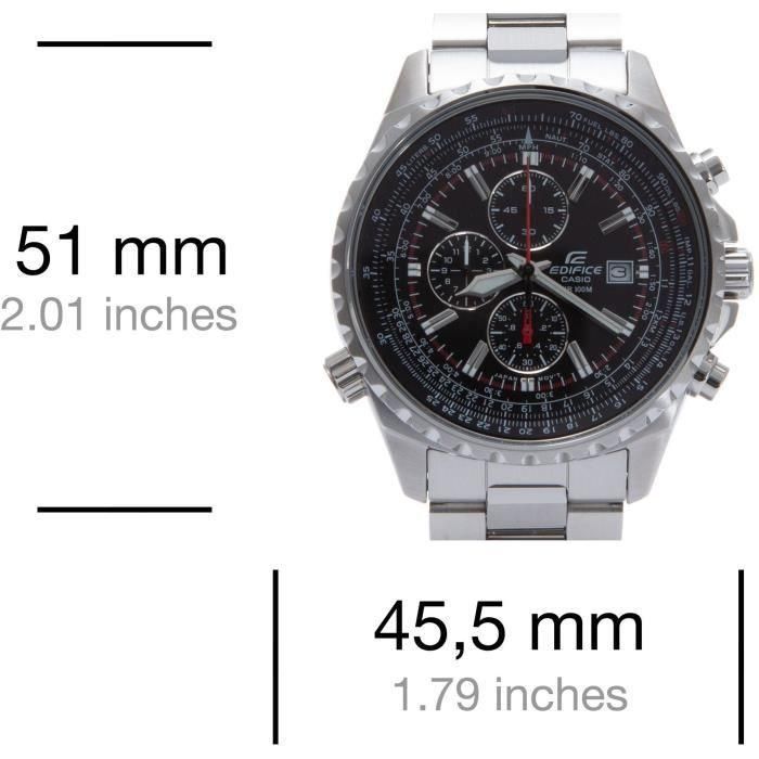 Casio EDIFICE Reloj de Acero Inoxidable Gris Hombre 2