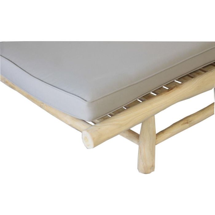 DKD Home Decor Tumbona Balines Natural Gris Teca y Poliester 209 x 36 x 86 cm 1