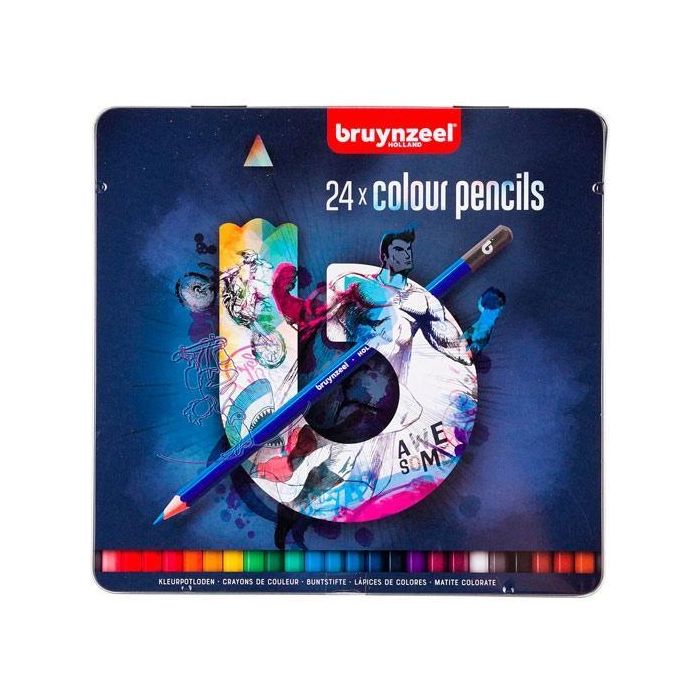 Talens Bruynzeel Lápices De Colores Surtido Oscuro Estuche Metálico 24 Ud Talens Bruynzeel Lápices De Colores Surtido Oscuro Estuche Metálico 24 Ud