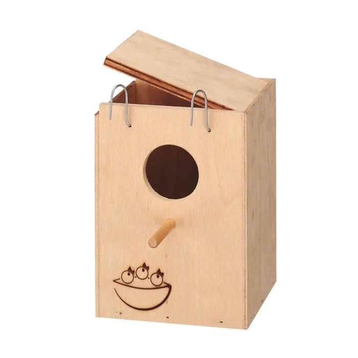 Ferplast Nido De Madera Para Pajaros Mediano 19,5x14x14 cm