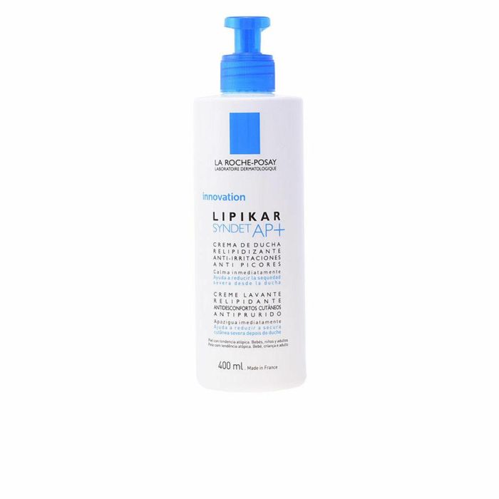 La Roche Posay LIPIKAR SYNDET AP+ Crema Lavante Relipidante Gel de Baño para Piel Seca, Sensible y Atópica 400 ml