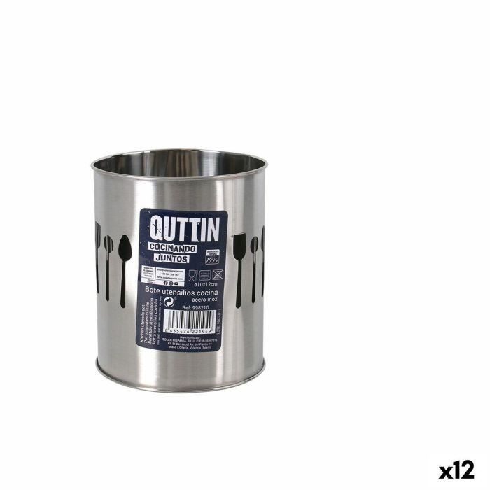 Organizador para Cubiertos Quttin Quttin Acero Inoxidable ø 10,3 x 12,2 cm (12 Unidades)