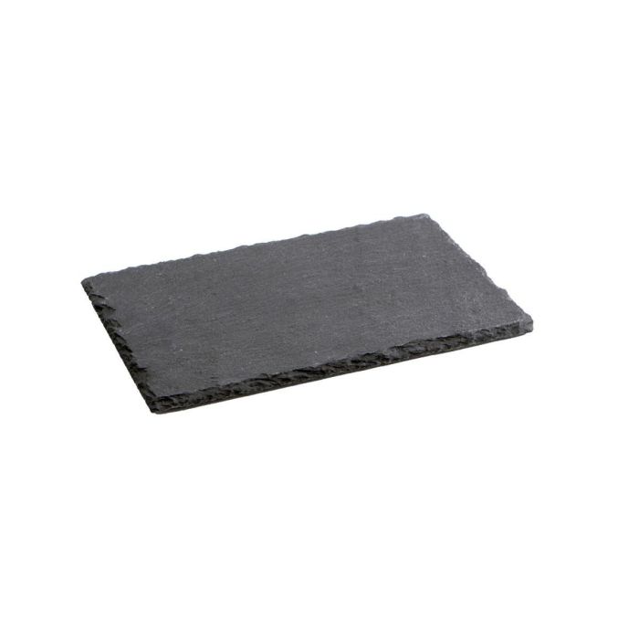 Quid Bandeja de Pizarra Negra Gastro Fun para Pinchos 22x14 cm, 12 Unidades Apilables, Reciclables e Higiénicas