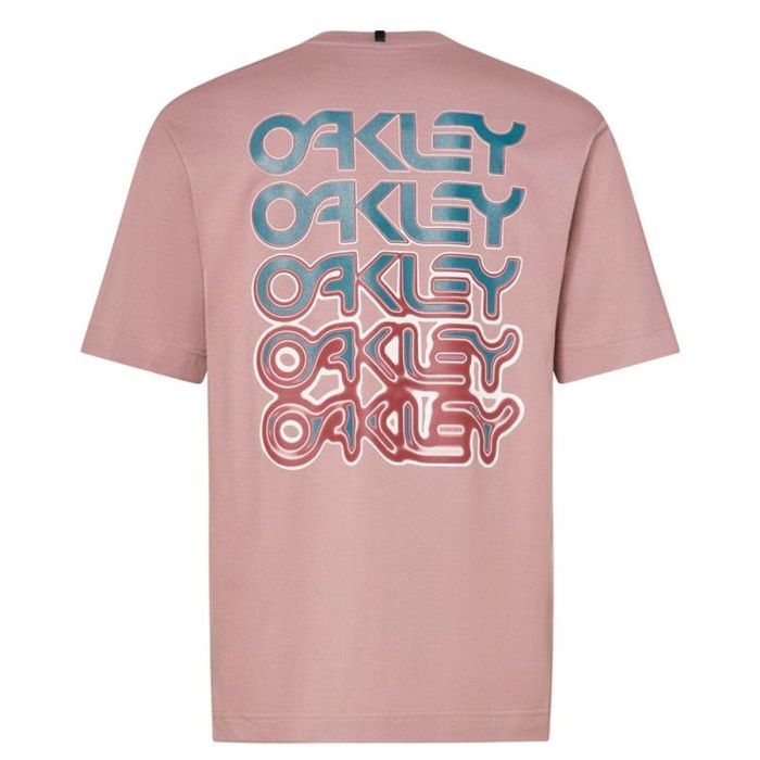Camiseta de Manga Corta Hombre Oakley B1B Repeated Rosa 13-14 Años 3