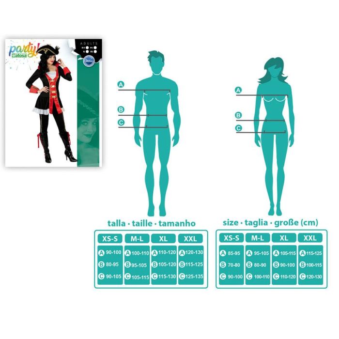 Disfraz Pirata Mujer Adulto M-L 1 Disfraz Pirata Mujer Adulto M-L 1