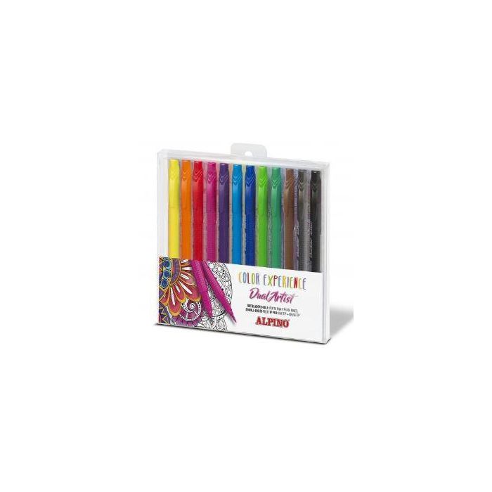 Alpino Rotuladores Color Experience Dual Artist Doble Punta Perfila-Colorea C-Surtidos Estuche 12 Ud Alpino Rotuladores Color Experience Dual Artist Doble Punta Perfila-Colorea C-Surtidos Estuche 12 Ud