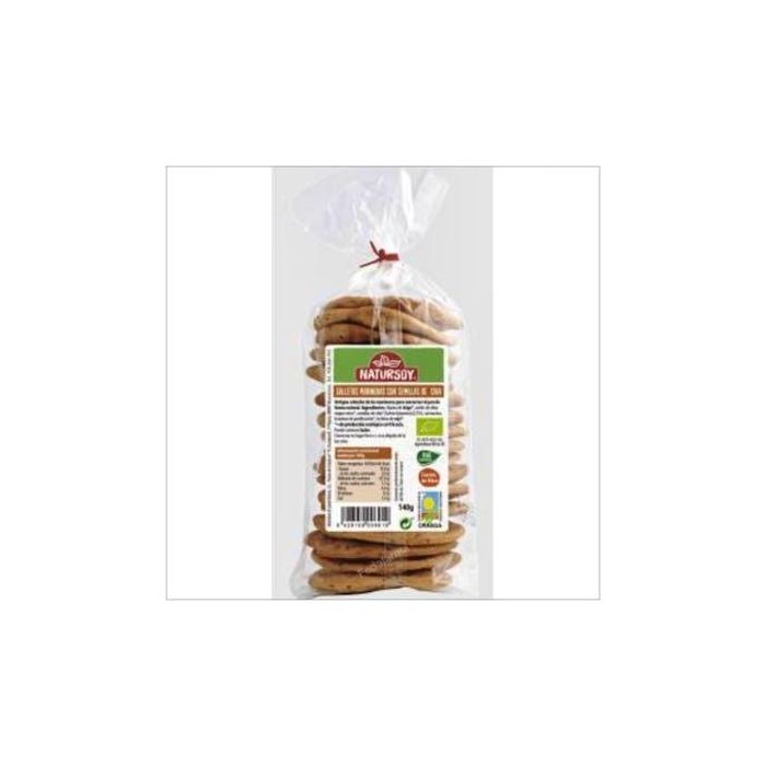 NATURSOY Galletas Marineras con Chía 140g - Fuente de Fibra