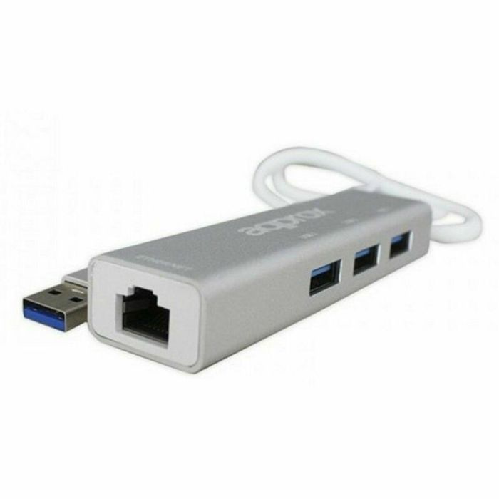 Adaptador de Red approx! APPC07GHUB LAN 10/100/1000 USB 3.0 Gris 2