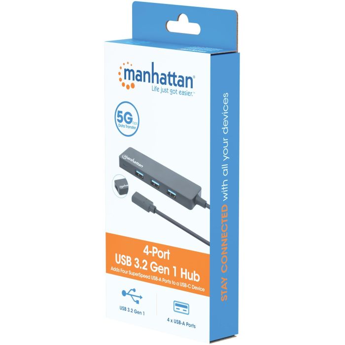 MANHATTAN 4-Port USB 3.2 Gen 1 Hub C-Stecker auf 4x A-Buchse 4