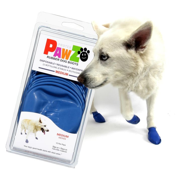 Pawz Botas para Perro de Goma Natural Impermeables, Proteccion Suelo Caliente, Nieve y Hielo, Talla M, 12 Unidades Azul 4 Pawz Botas para Perro de Goma Natural Impermeables, Proteccion Suelo Caliente, Nieve y Hielo, Talla M, 12 Unidades Azul 4