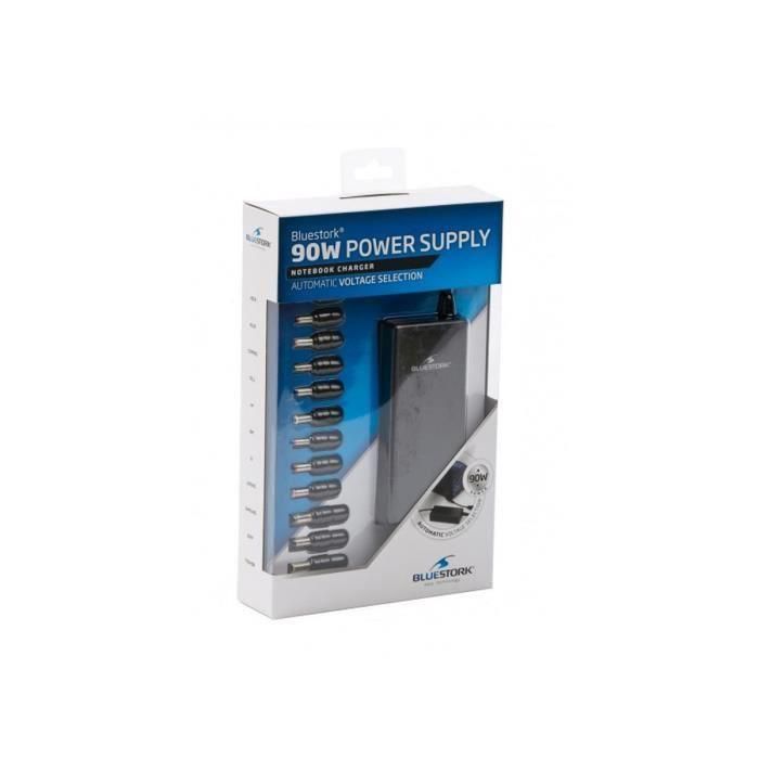 BLUESTORK Cargador universal para PC 90W - 9 puntas 2 BLUESTORK Cargador universal para PC 90W - 9 puntas 2