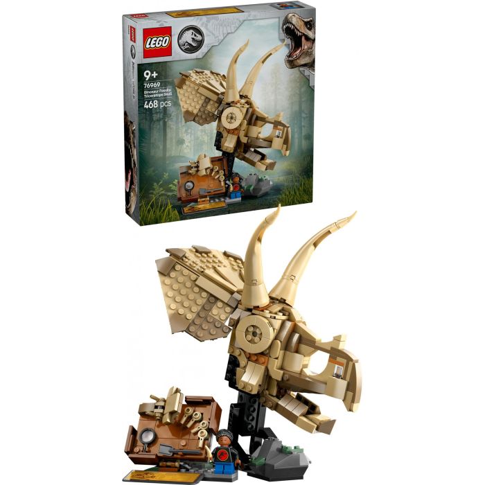 LEGO 76969 Jurassic World Fósiles de Dinosaurios: Cráneo de Triceratops - Set de Construcción para Niños 9 Años 2 LEGO 76969 Jurassic World Fósiles de Dinosaurios: Cráneo de Triceratops - Set de Construcción para Niños 9 Años 2