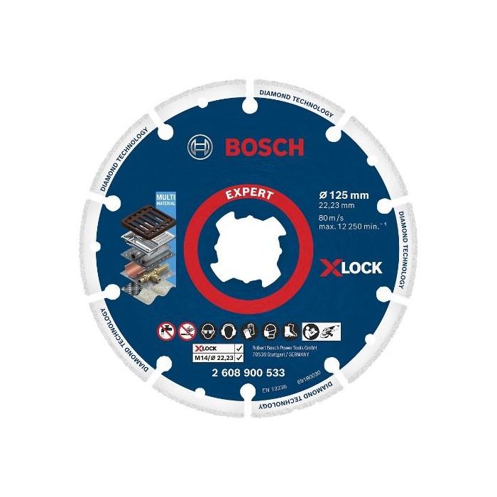Bosch Disco de corte de metal X-LOCK 125x22.23mm
