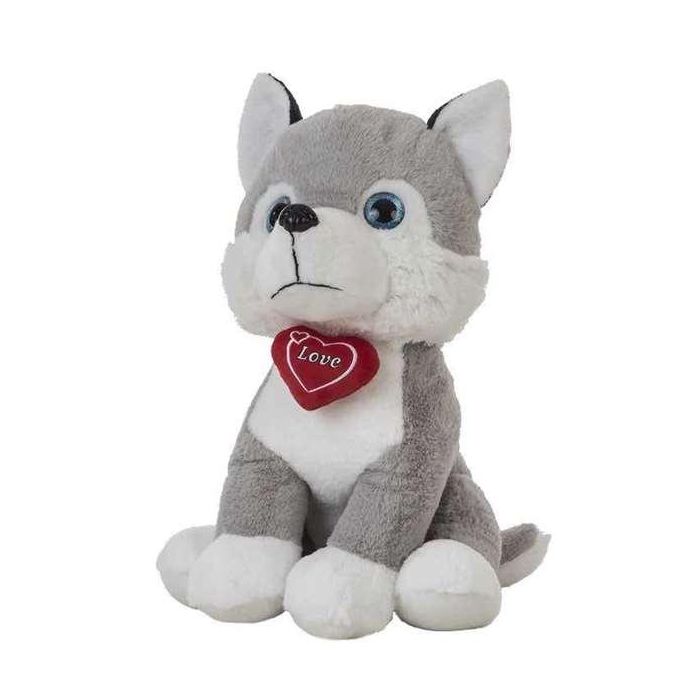 Peluche husky corazón 48 cm Peluche husky corazón 48 cm
