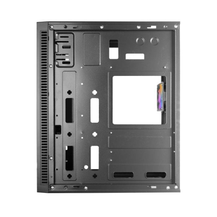 Mars Gaming MCBLAZE Caja ATX Gaming Semitorre con Ventana de Cristal Templado y Luz LED Frontal RGB, Compatible con ATX/Micro-ATX/Mini-ITX, 1 Ventilador 80mm