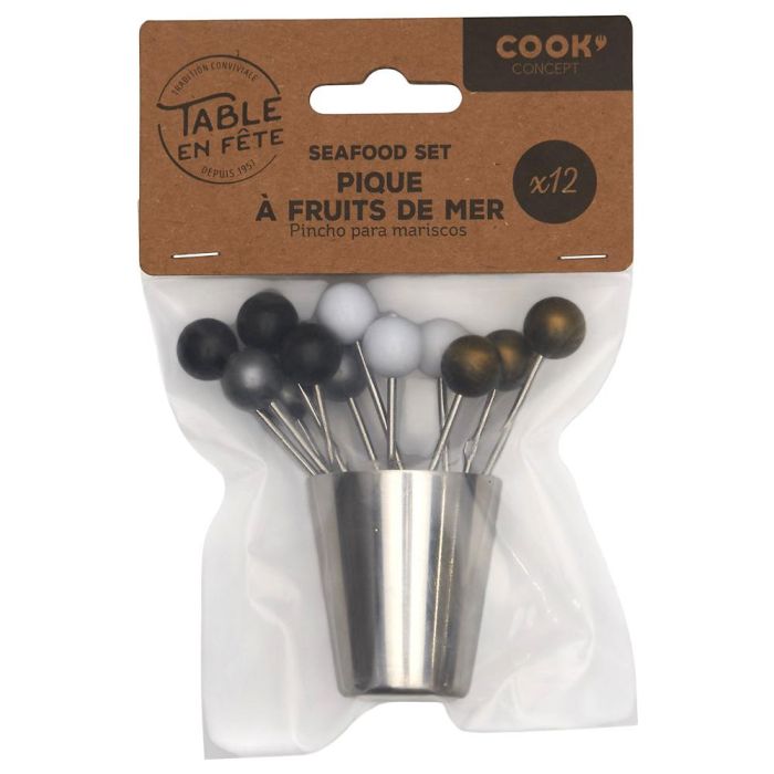 Cook Concept Juego De 12 Pinchos Con Recipiente Table En Fête Acero Inoxidable 2 Cook Concept Juego De 12 Pinchos Con Recipiente Table En Fête Acero Inoxidable 2