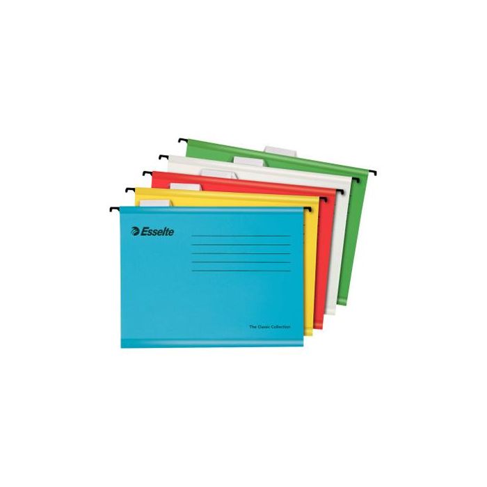 Carpeta Colgante Esselte Din A4 Lomo V Kraft Pack De 10 Unidades Colores Surtidos