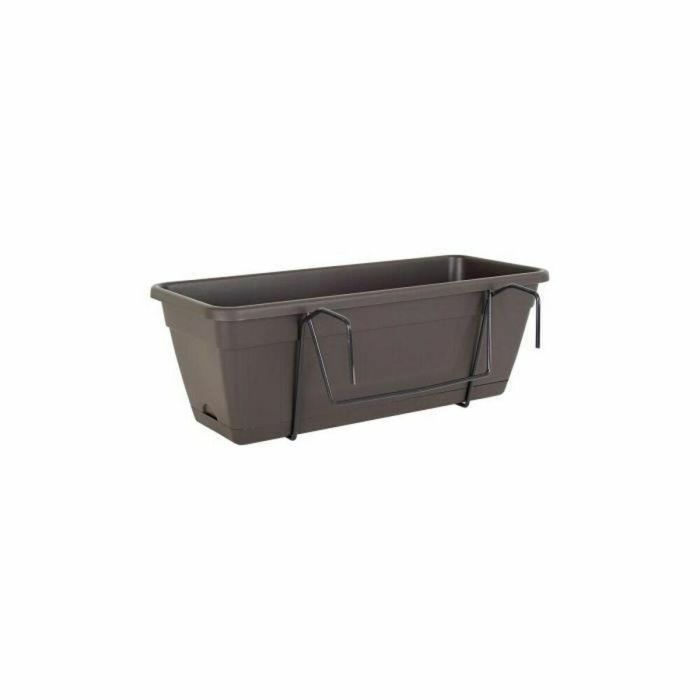 ARTEVASI Venezia Maceta con reserva de agua - 10 L - 49 x 19.5 x 16.6 cm - Gris antracita