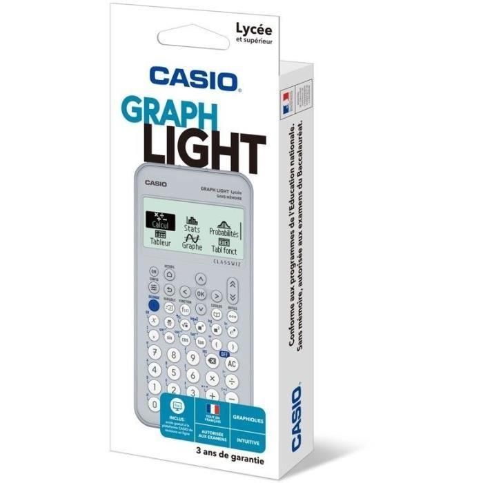 Casio CAS1714783577050 Calculadora Gráfica Graph Light Blanca para Escuela Secundaria 3