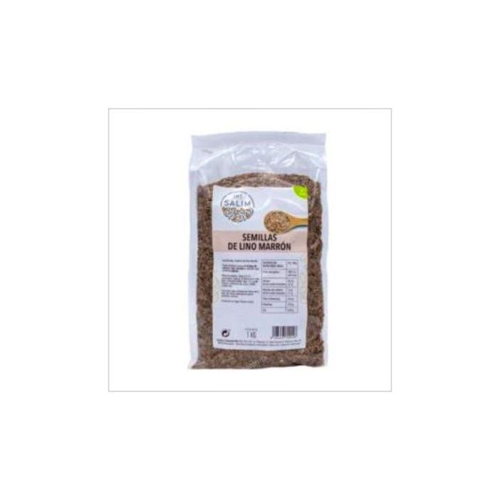 INT SALIM Semillas de Lino Marrón 1Kg para Aporte de Proteínas y Fibra, 100% Lino