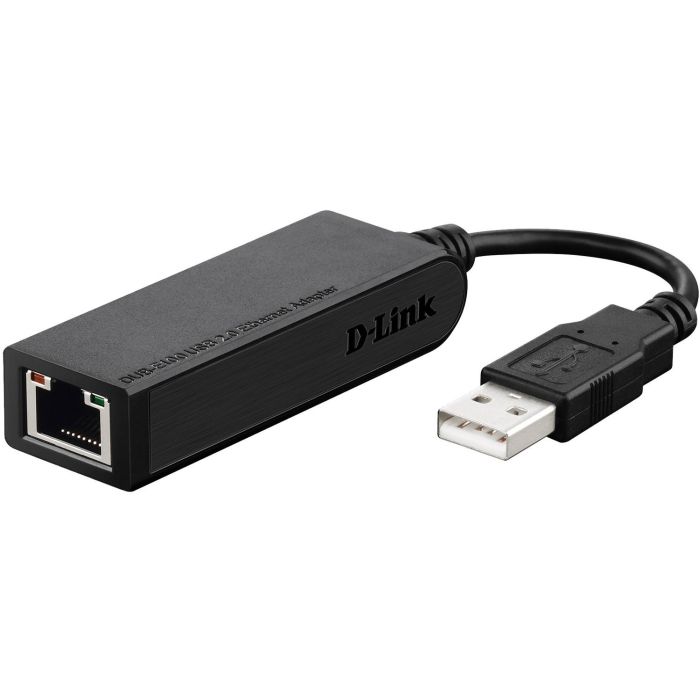 D-Link DUB-E100 Adaptador USB 2.0 a Red Ethernet RJ45 Fast Ethernet 10/100Mbps Plug & Play para PC y Portátil