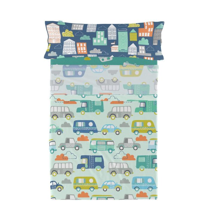 Juego de Sábanas HappyFriday Moshi Moshi Holidays Multicolor Cama de 80/90 2 Piezas