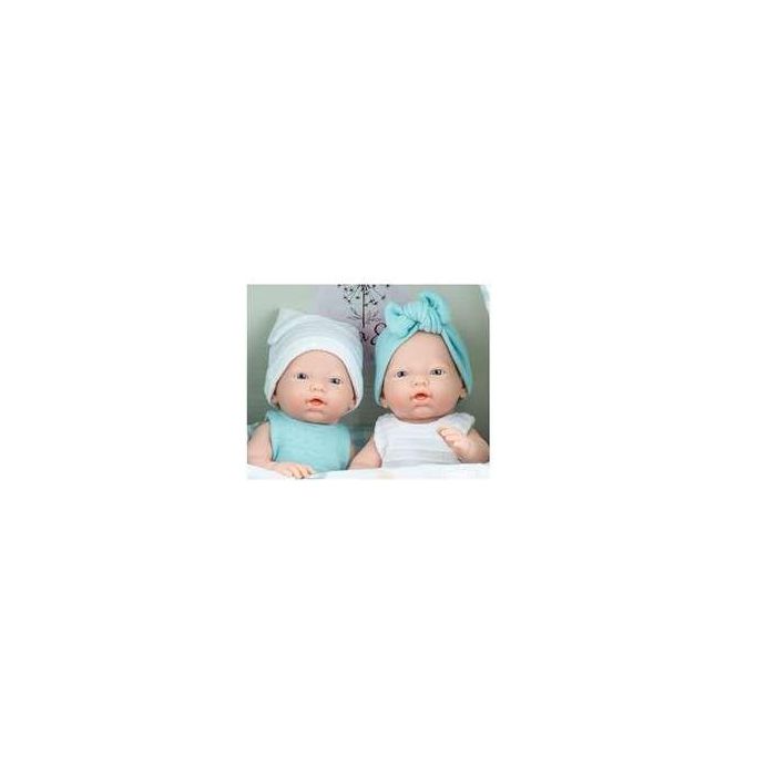 Marina & Pau Muñeca Mini Golosinas Twins Cuerpo Blandito Bolsa 21 cm 1
