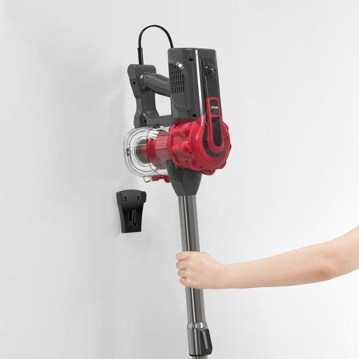 Livoo DOH142 Aspiradora vertical con cable 600W 12kPa 82dB Ciclónica 0.55L Roja 3