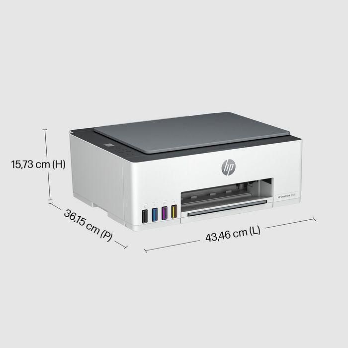 HP Smart Tank 5105 Impresora Multifunción Inyección Tinta Color A4 con Wi-Fi, Escáner y Copiadora, Sistema de Tinta Recargable