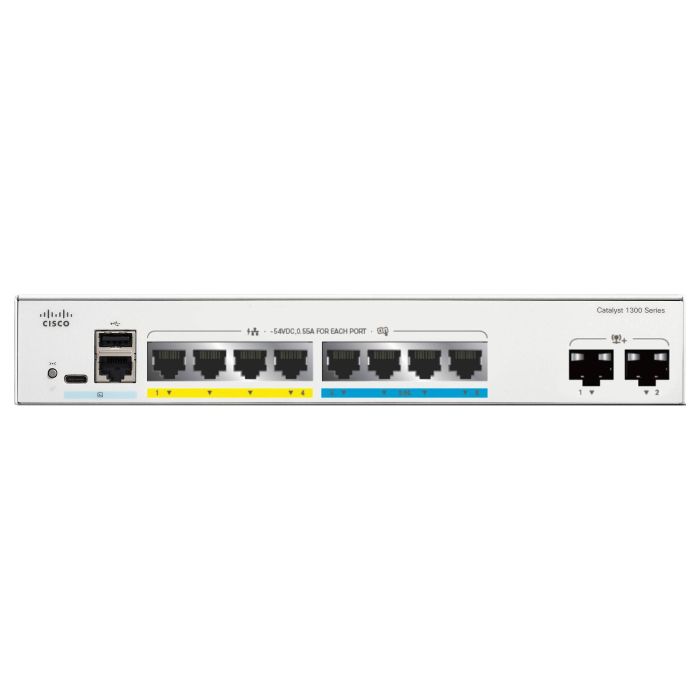 Cisco CATALYST 1300 4-PORT 2.5GE Switch Gestionado L2/L3 Gigabit Ethernet PoE Montaje en Rack 1