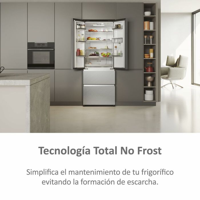 Frigorífico combinado Haier HFR5719EWMG 190 Plateado 15 Frigorífico combinado Haier HFR5719EWMG 190 Plateado 15
