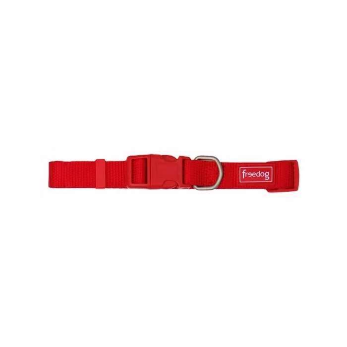 Freedog Collar de Nylon Básico Rojo 10 mm para Perros 20-35 cm