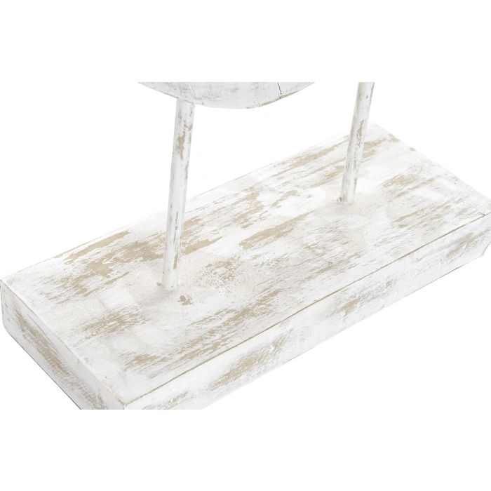 DKD Home Decor Figura Bailarines Moderno Mango Aluminio Plateado Blanco 10x47x32.5 cm Pack 2 Unidades 2
