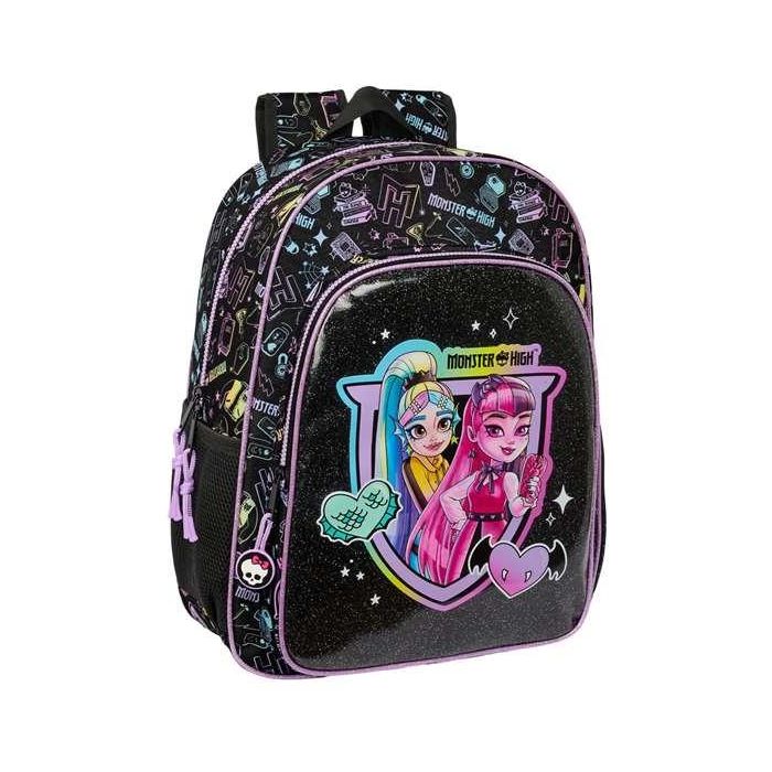 Mochila Escolar Monster High Negro 33 x 42 x 14 cm