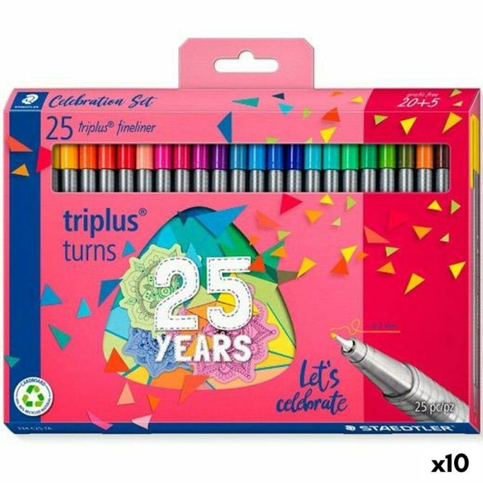 Set de Rotuladores Staedtler Triplus Fineliner 334 (10 Unidades) Set de Rotuladores Staedtler Triplus Fineliner 334 (10 Unidades)