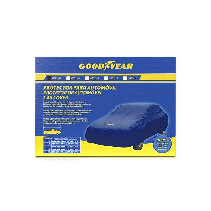 Good Year Funda Cubre Coche Talla S GOD7013 Azul y Amarillo Exterior Interior Impermeable y Transpirable Anti UV 2 Good Year Funda Cubre Coche Talla S GOD7013 Azul y Amarillo Exterior Interior Impermeable y Transpirable Anti UV 2
