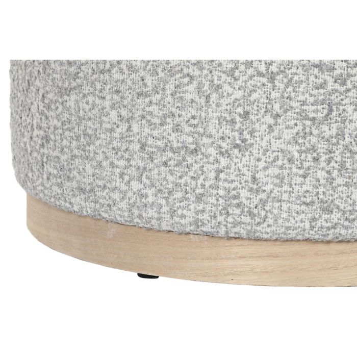 Banqueta DKD Home Decor 48 x 48 x 31 cm Gris claro 2 Banqueta DKD Home Decor 48 x 48 x 31 cm Gris claro 2