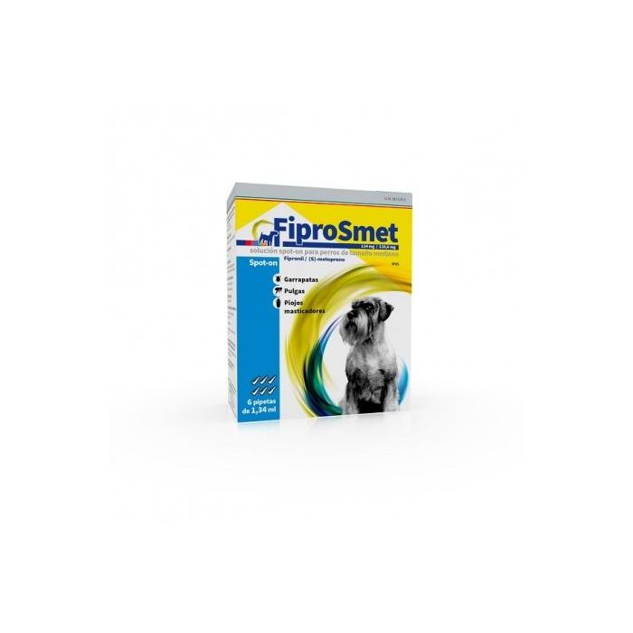 Fiprosmet 1,34 mL Pipetas para Perros Tamaño M - 6 unidades Fiprosmet 1,34 mL Pipetas para Perros Tamaño M - 6 unidades