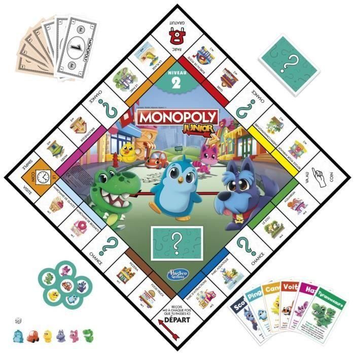 Monopoly Junior 2 en 1 - Juego de mesa para niños 3