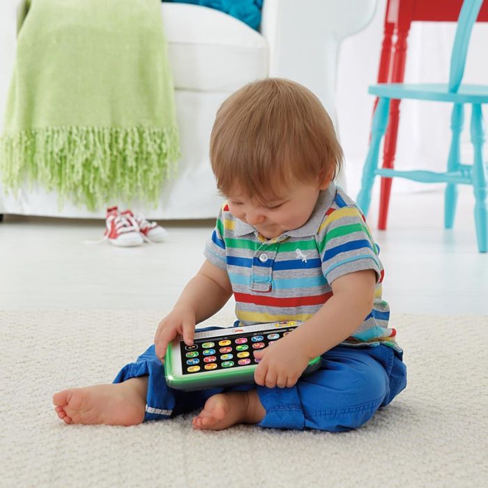 Fisher-Price Cdg61 Mi Primera Tableta Descubrimientos con Tecnología Inteligente, 3 niveles de juego, 28 botones, español +12 meses 4 Fisher-Price Cdg61 Mi Primera Tableta Descubrimientos con Tecnología Inteligente, 3 niveles de juego, 28 botones, español +12 meses 4