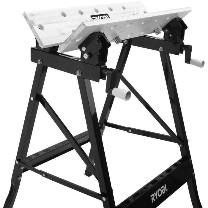 RYOBI Banco de trabajo plegable y giratorio a 90 ° RWB02 con carga máxima de 100 kg 1 RYOBI Banco de trabajo plegable y giratorio a 90 ° RWB02 con carga máxima de 100 kg 1