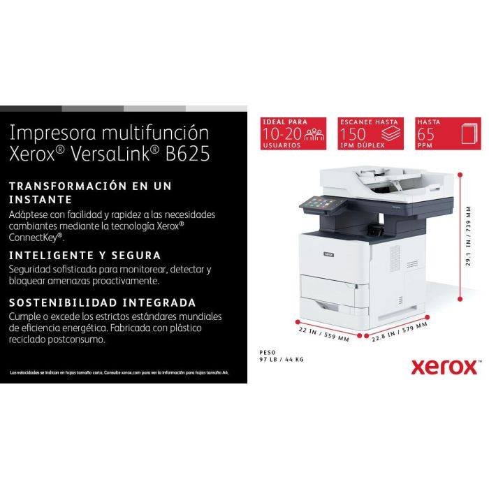Impresora Multifunción Xerox B625V_DN 14 Impresora Multifunción Xerox B625V_DN 14
