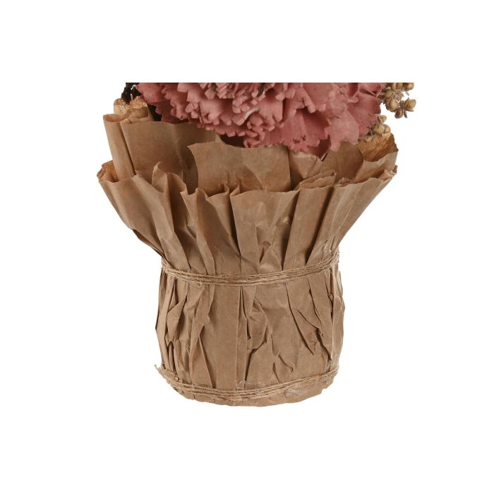 DKD Home Decor Planta Shabby Fucsia Blanco Flor Seca Papel 8 x 25 x 15 cm 2