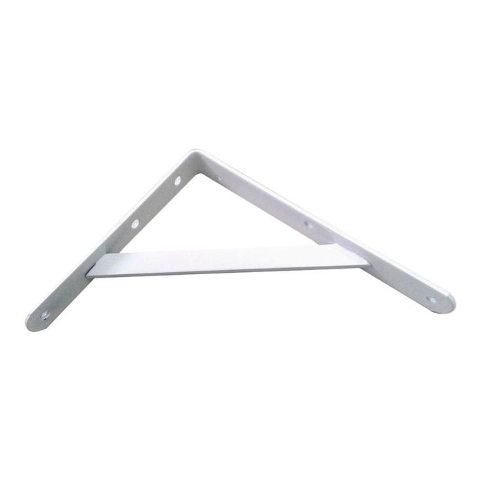 Fepre Escuadra de acero blanco Fortex 20x25 cm, alta resistencia, peso máximo 300kg (2 unid.) edm Fepre Escuadra de acero blanco Fortex 20x25 cm, alta resistencia, peso máximo 300kg (2 unid.) edm